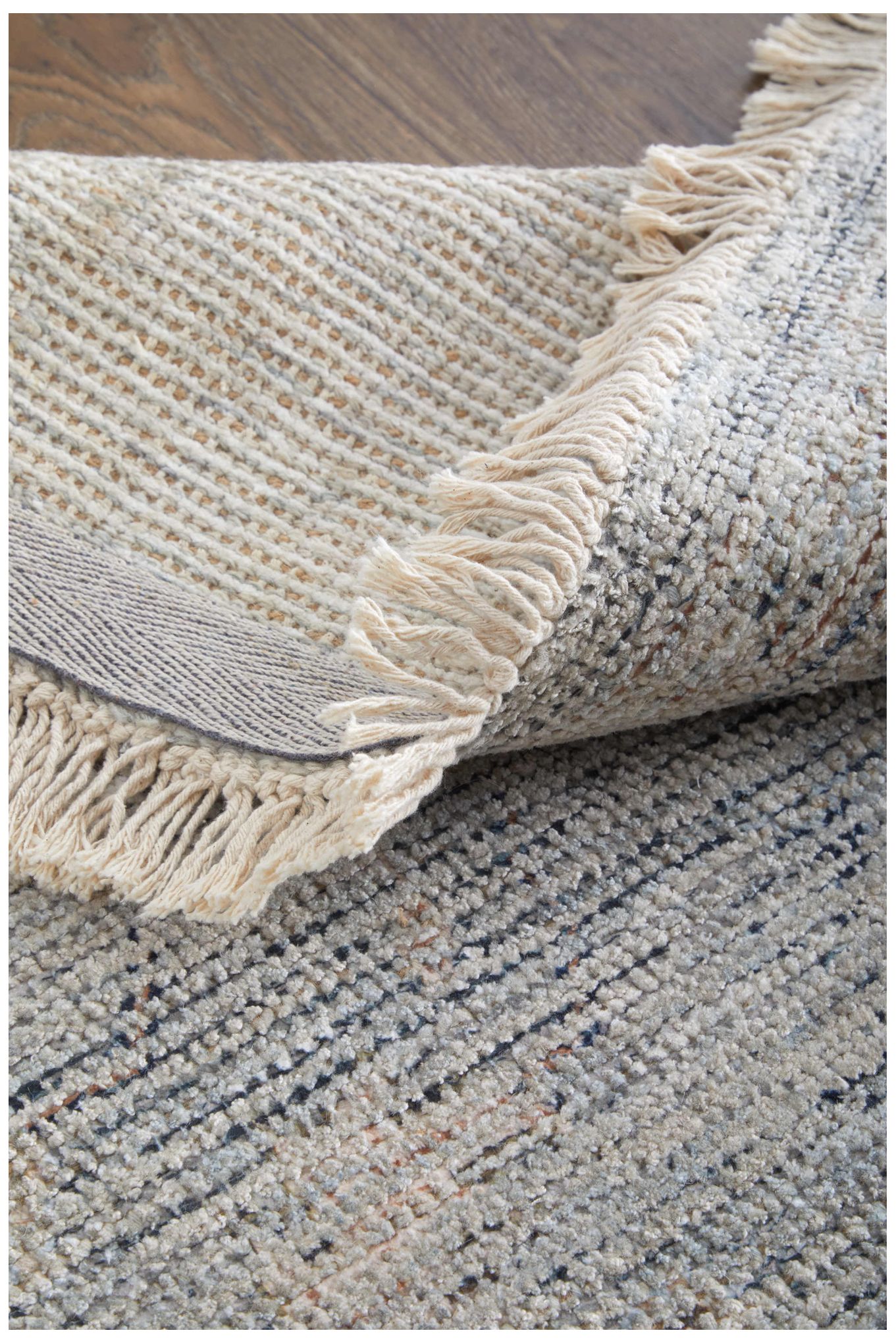 Caldwell Distressed Hand Woven Gray Area Rug 9' x 12'