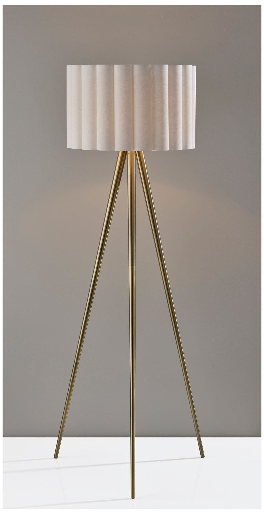 Image 2 Caldwell Floor Lamp- Antique Brass more views