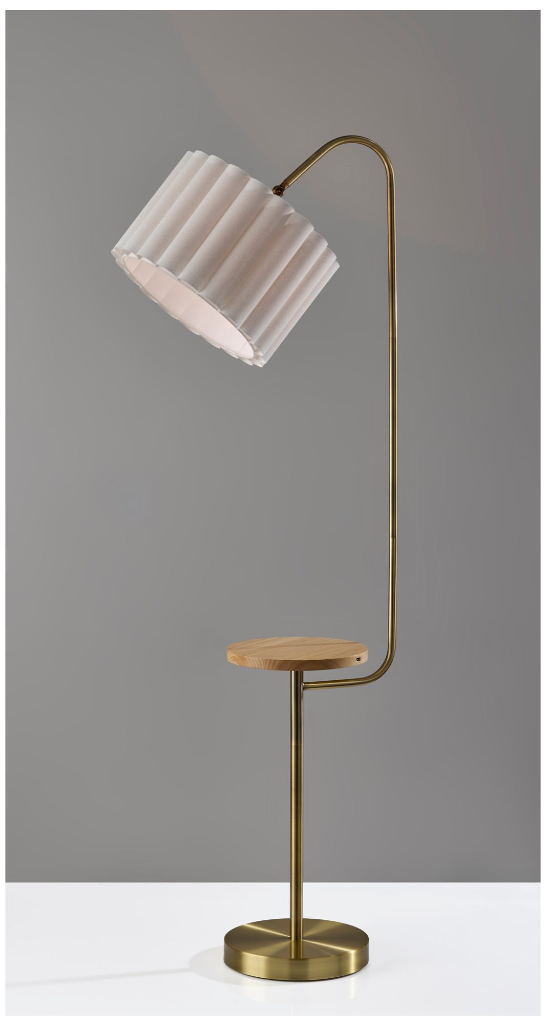 Image 3 Caldwell Shelf Floor Lamp- Antique Brass more views