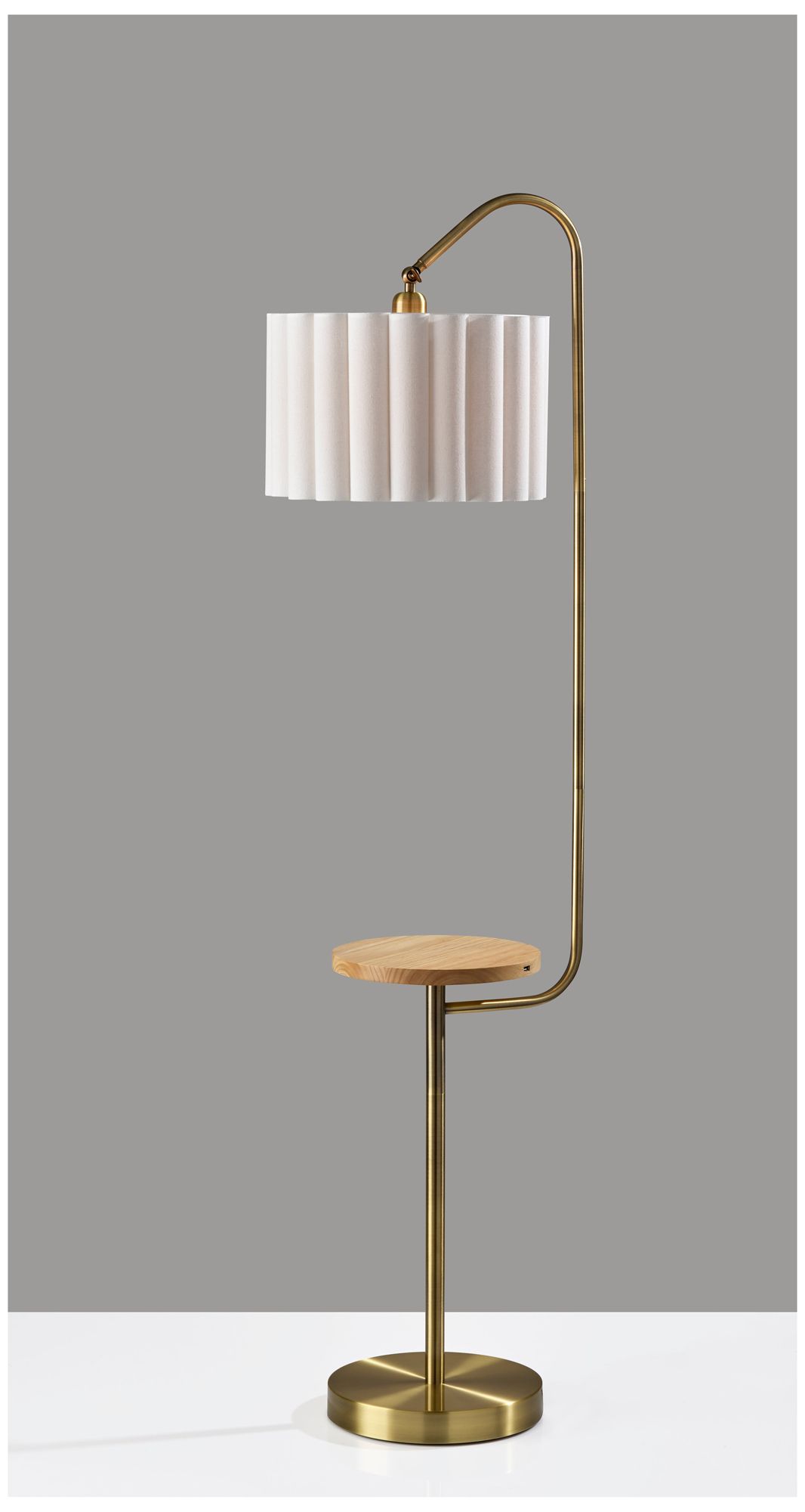 Image 5 Caldwell Shelf Floor Lamp- Antique Brass more views