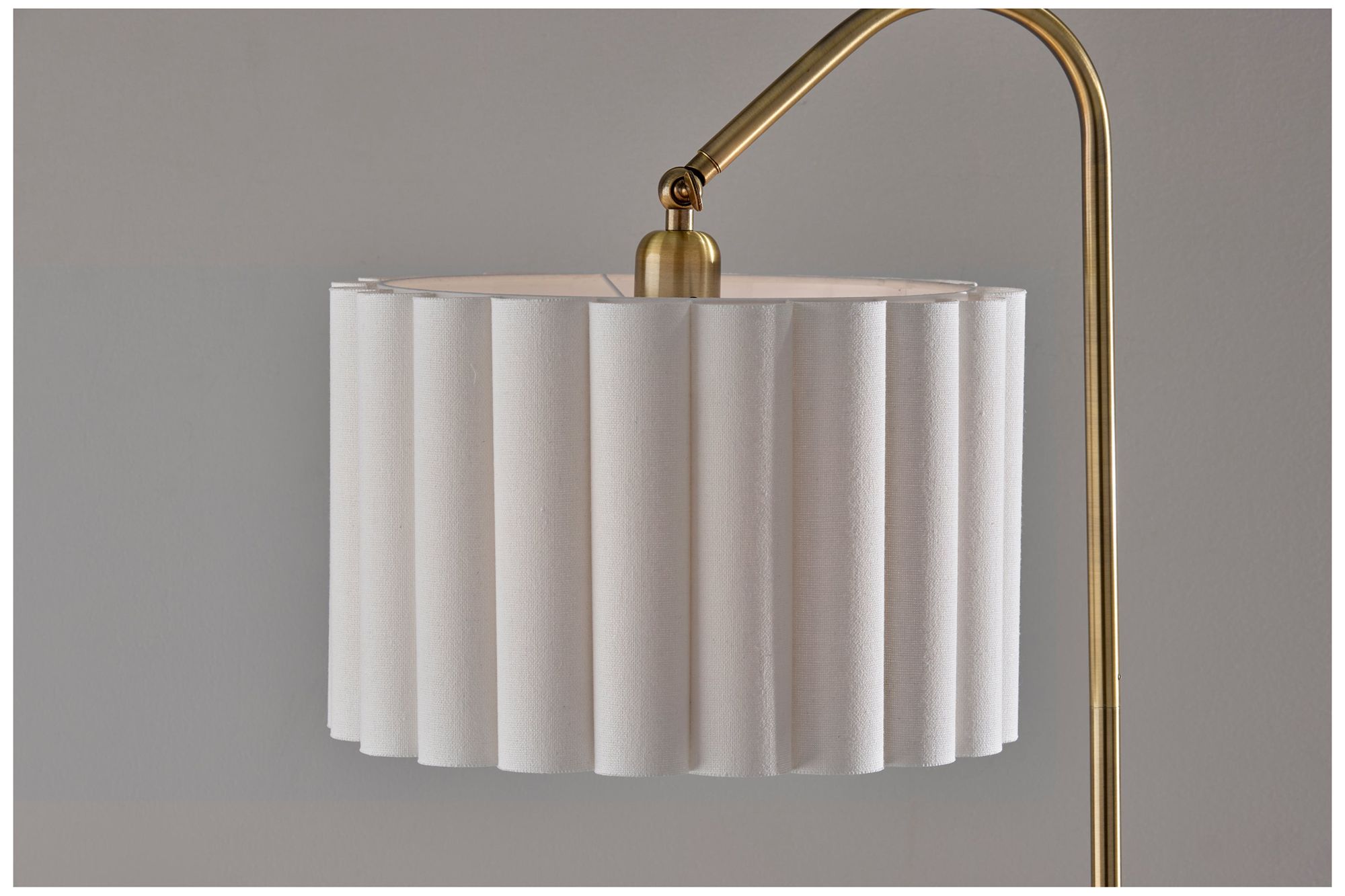 Caldwell Shelf Floor Lamp- Antique Brass