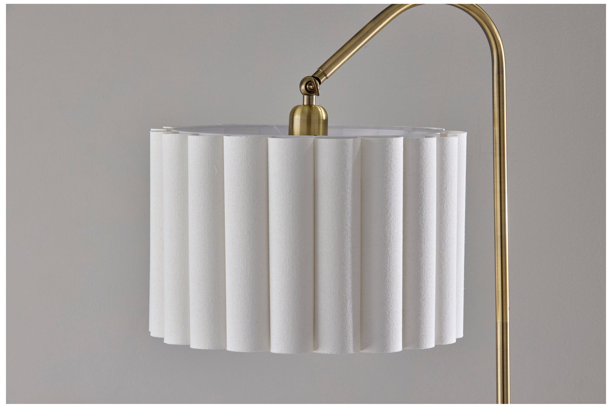 Caldwell Shelf Floor Lamp- Antique Brass