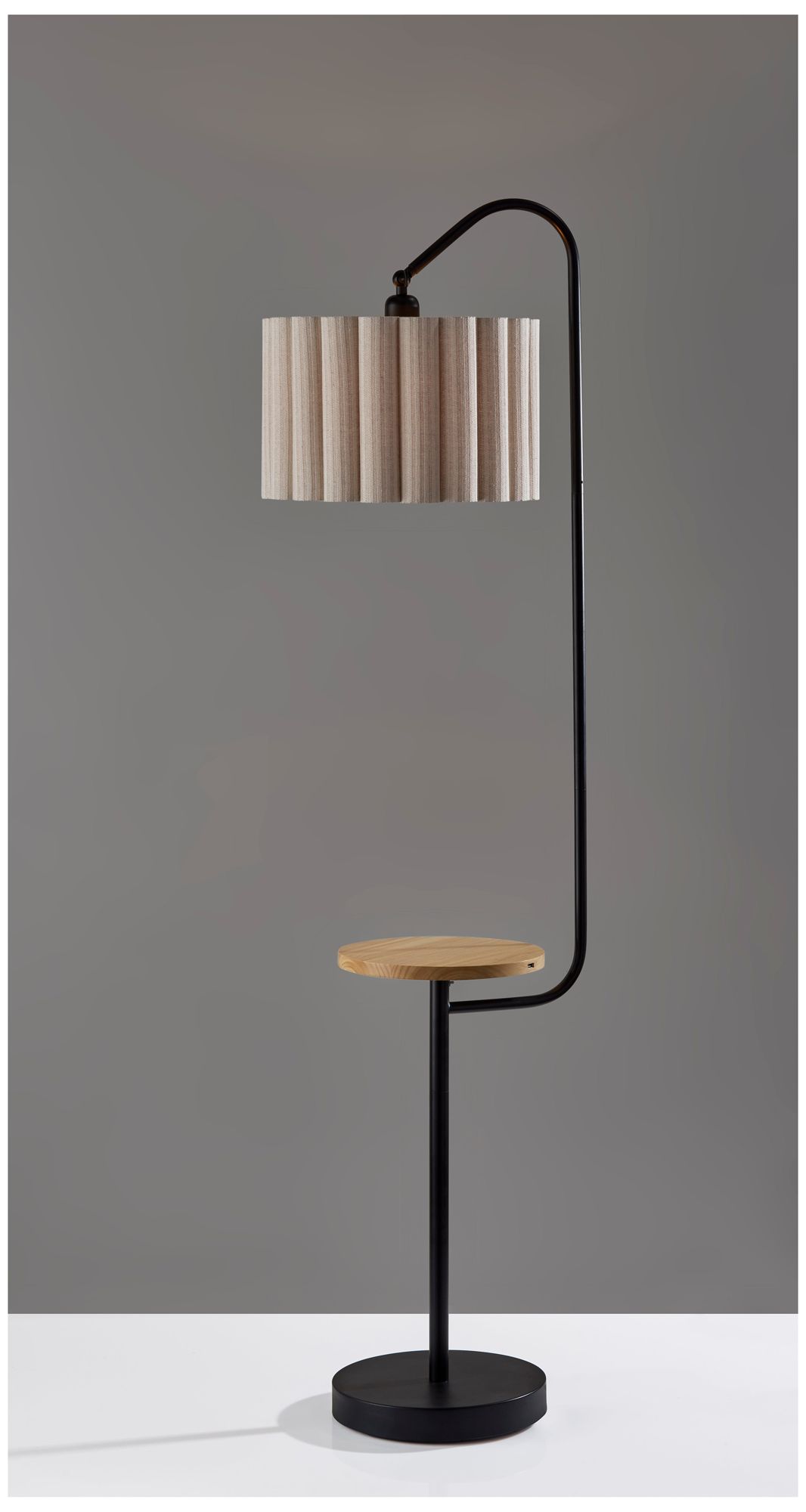Image 2 Caldwell Shelf Floor Lamp- Black more views