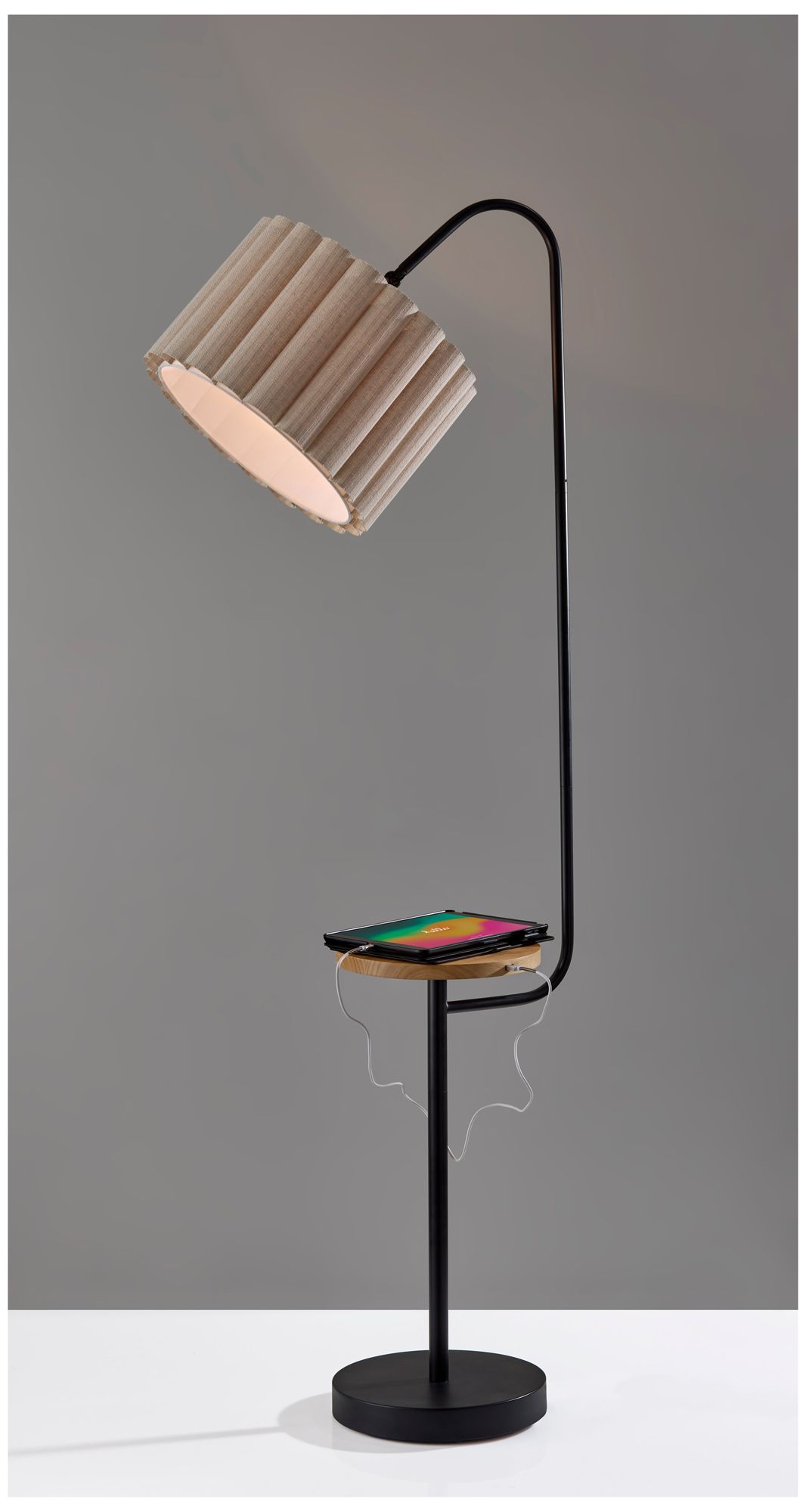 Image 3 Caldwell Shelf Floor Lamp- Black more views