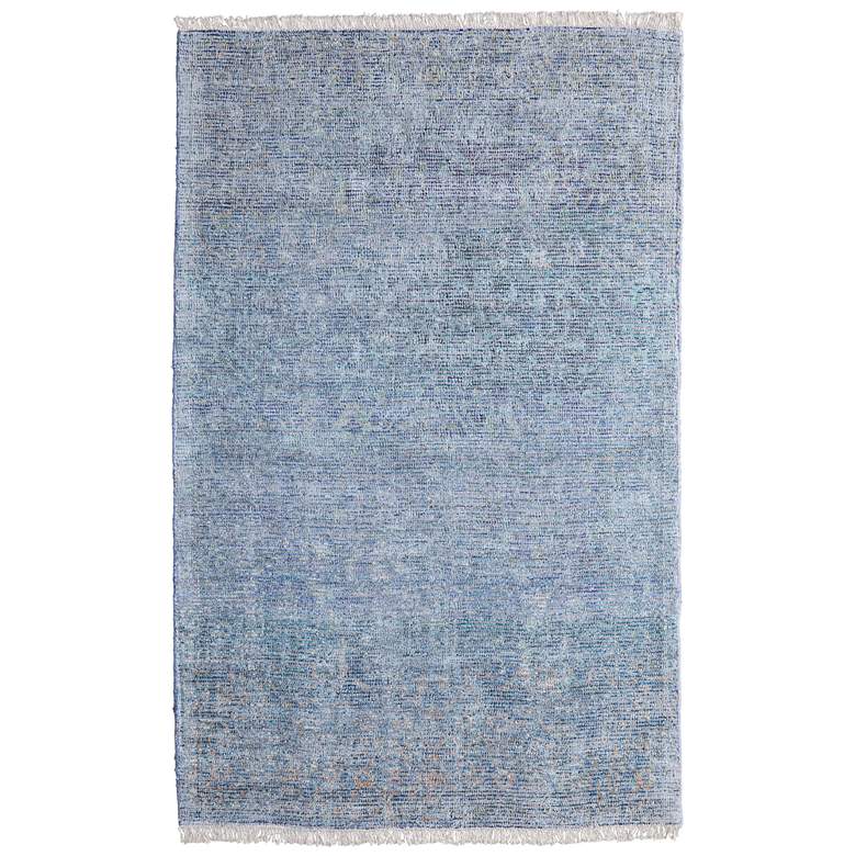 Image 1 Caldwell Transitional Distressed Hand Woven Blue Area Rug 8803F