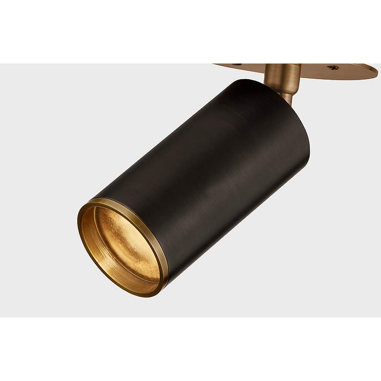 Image 6 Caleb 4 3/4" Wide Patina Brass and Bronze Ceiling Light more views
