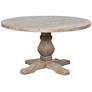 1_Caleb 55" Wide Reclaimed Desert Wood Round Rustic Dining Table