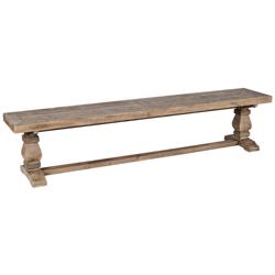 Caleb 83" Wide Hand-Distressed Desert Wood Rectangular Bench