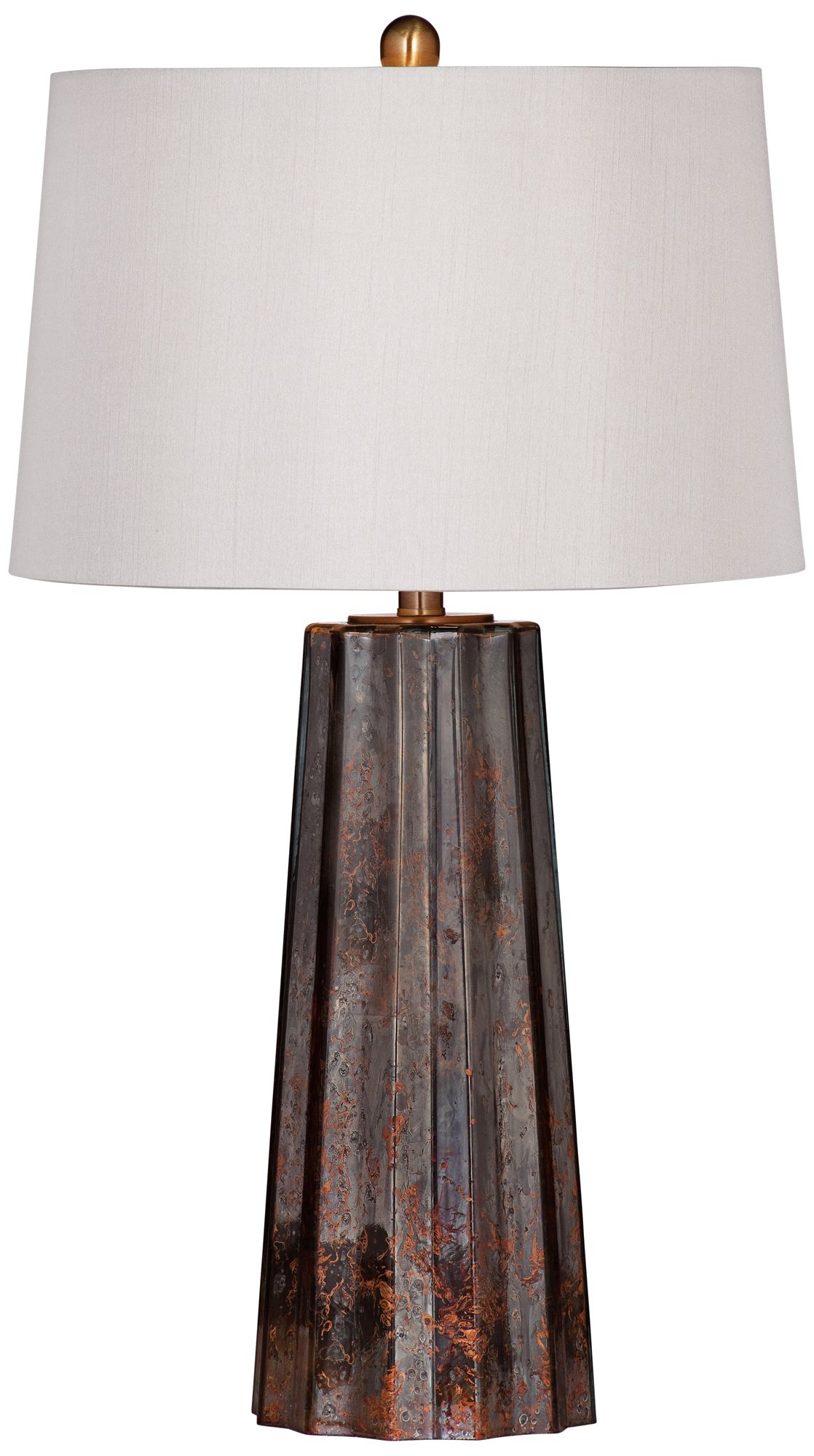 obelisk brown floor lamp