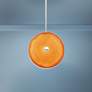 Caledonia 10"W Orange Honeycomb Glass LED Mini Pendant Light