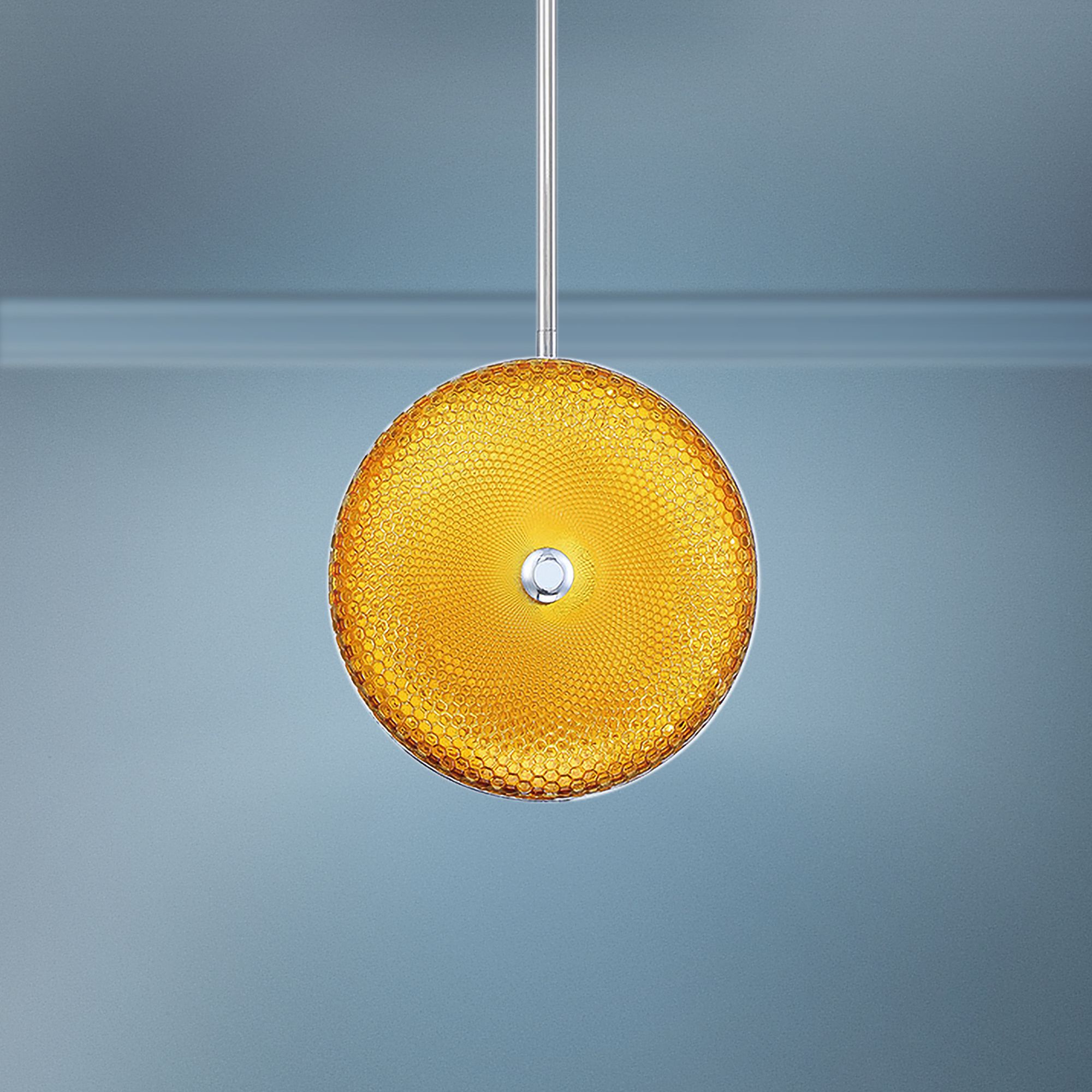 yellow glass ceiling light