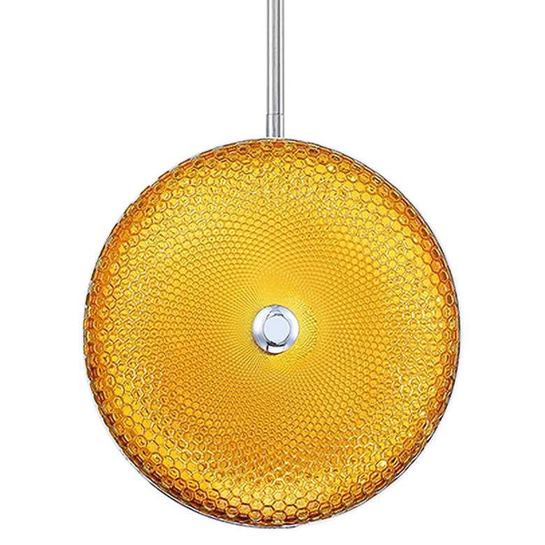 Image 3 Caledonia 10"W Yellow Honeycomb Glass LED Mini Pendant Light more views