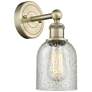 Caledonia 11.5"High Antique Brass Sconce With Mica Shade