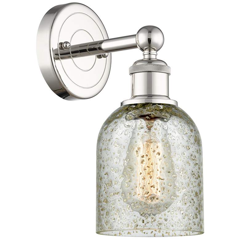 Image 1 Caledonia 11.5"High Polished Nickel Sconce With Mica Shade