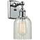 Caledonia 11" High Polished Chrome Sconce w/ Mouchette Glass