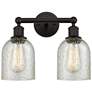 Caledonia 14" 2-Light Oil Rubbed Bronze Bath Light w/ Mica Shade