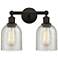 Caledonia 14" 2-Light Oil Rubbed Bronze Bath Light w/ Mica Shade