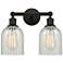 Caledonia 14" 2-Light Oil Rubbed Bronze Bath Light w/ Mouchette Shade