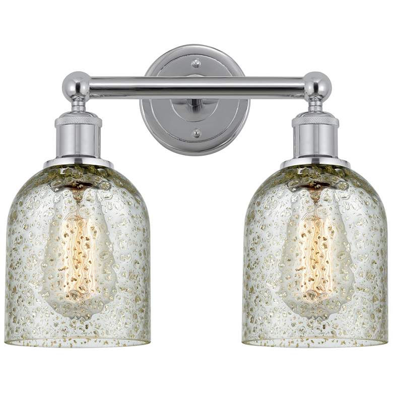 Image 1 Caledonia 14" 2-Light Polished Chrome Bath Light w/ Mica Shade