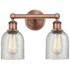 Caledonia 14" Wide 2 Light Antique Copper Bath Vanity Light With Mica 