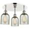 Caledonia 16.75"W 3 Light Polished Nickel Flush Mount With Mica Glass