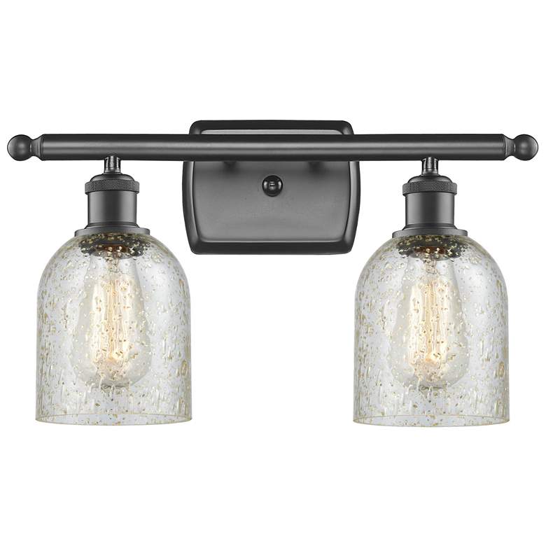 Image 1 Caledonia 16" 2-Light Oil Rubbed Bronze Bath Light w/ Mica Shade