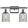 Caledonia 16" 2-Light Polished Chrome Bath Light w/ Charcoal Shade