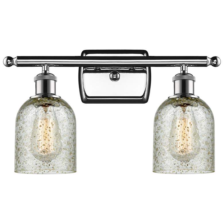 Image 1 Caledonia 16" 2-Light Polished Chrome Bath Light w/ Mica Shade