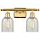 Caledonia 16" Wide 2 Light Satin Gold Bath Vanity Light w/ Mouchette S
