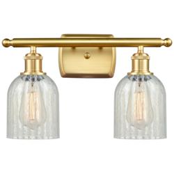 Caledonia 16" Wide 2 Light Satin Gold Bath Vanity Light w/ Mouchette S