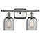 Caledonia 2 Light 16" LED Bath Light - Brushed Satin Nickel - Charcoal