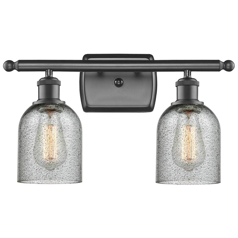 Image 1 Caledonia 2 Light 16" LED Bath Light - Oil Rubbed Bronze - Charcoal Sh