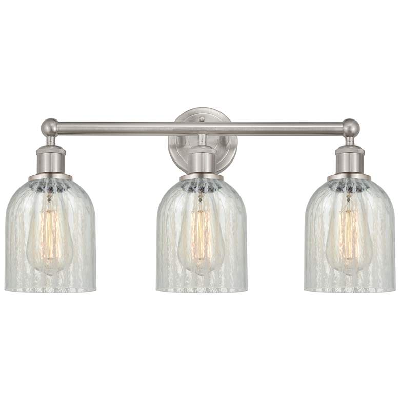 Image 1 Caledonia 23" 3-Light Brushed Satin Nickel Bath Light w/ Mouchette Sha