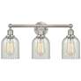 Caledonia 23" 3-Light Brushed Satin Nickel Bath Light w/ Mouchette Sha