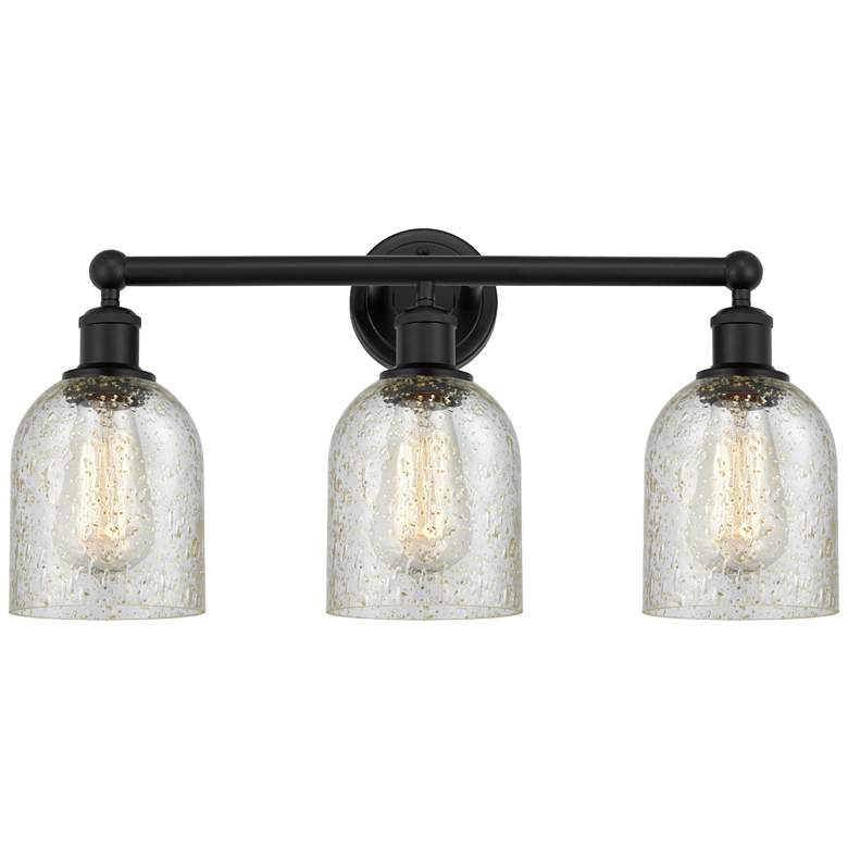 Image 1 Caledonia 23" 3-Light Matte Black Bath Light w/ Mica Shade