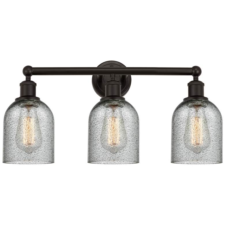 Image 1 Caledonia 23" 3-Light Oil Rubbed Bronze Bath Light w/ Charcoal Shade