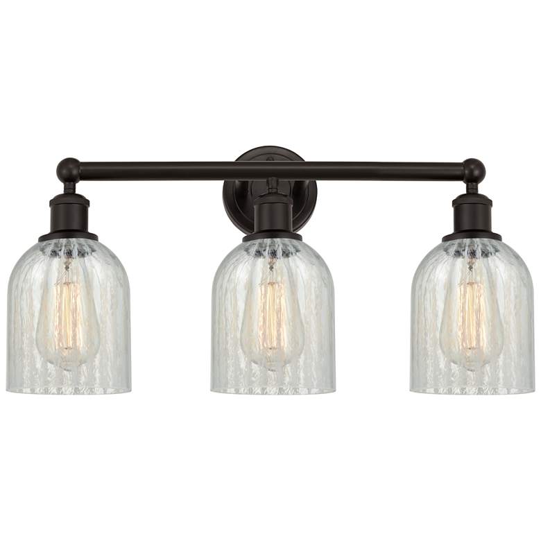 Image 1 Caledonia 23" 3-Light Oil Rubbed Bronze Bath Light w/ Mouchette Shade