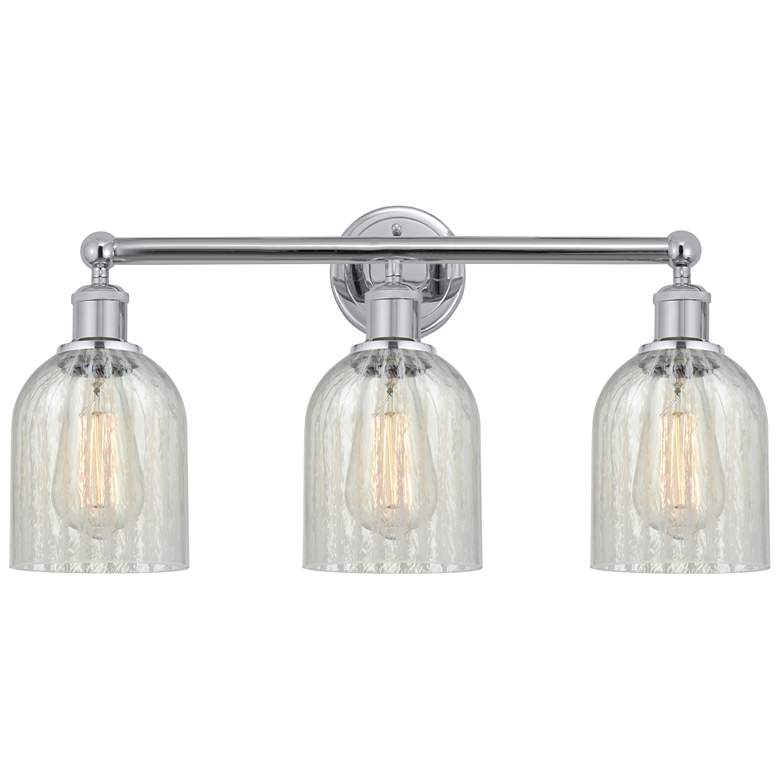 Image 1 Caledonia 23" 3-Light Polished Chrome Bath Light w/ Mouchette Shade