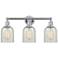 Caledonia 23" 3-Light Polished Chrome Bath Light w/ Mouchette Shade