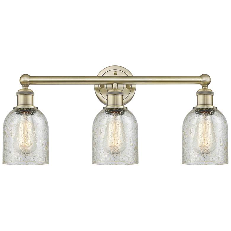 Image 1 Caledonia 23" Wide 3 Light Antique Brass Bath Vanity Light With Mica S
