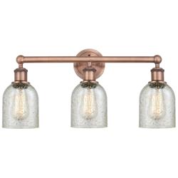 Caledonia 23&quot; Wide 3 Light Antique Copper Bath Vanity Light With Mica