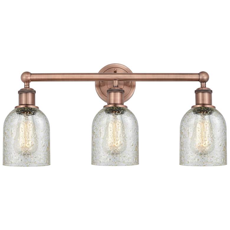 Image 1 Caledonia 23" Wide 3 Light Antique Copper Bath Vanity Light With Mica