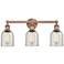 Caledonia 23" Wide 3 Light Antique Copper Bath Vanity Light With Mica