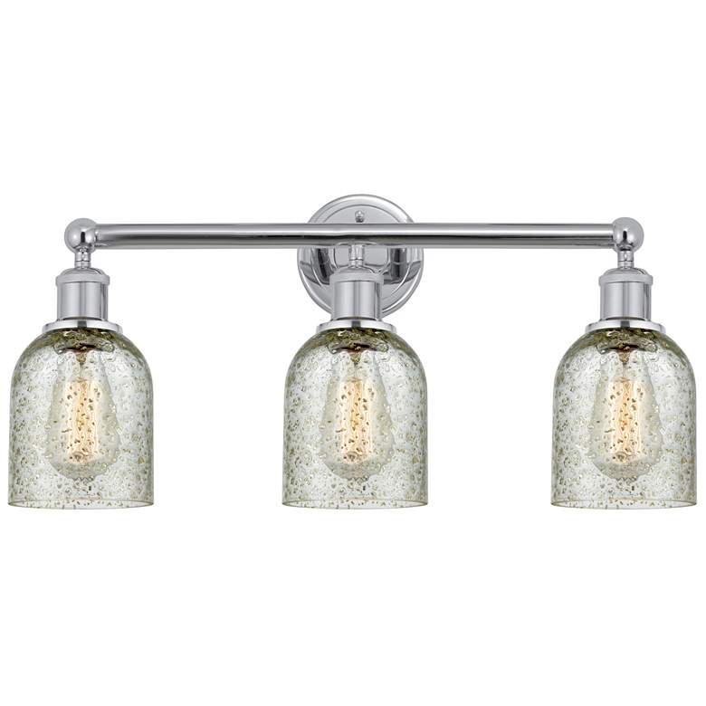 Image 1 Caledonia 23" Wide 3 Light Polished Chrome Bath Vanity Light w/ Mica S