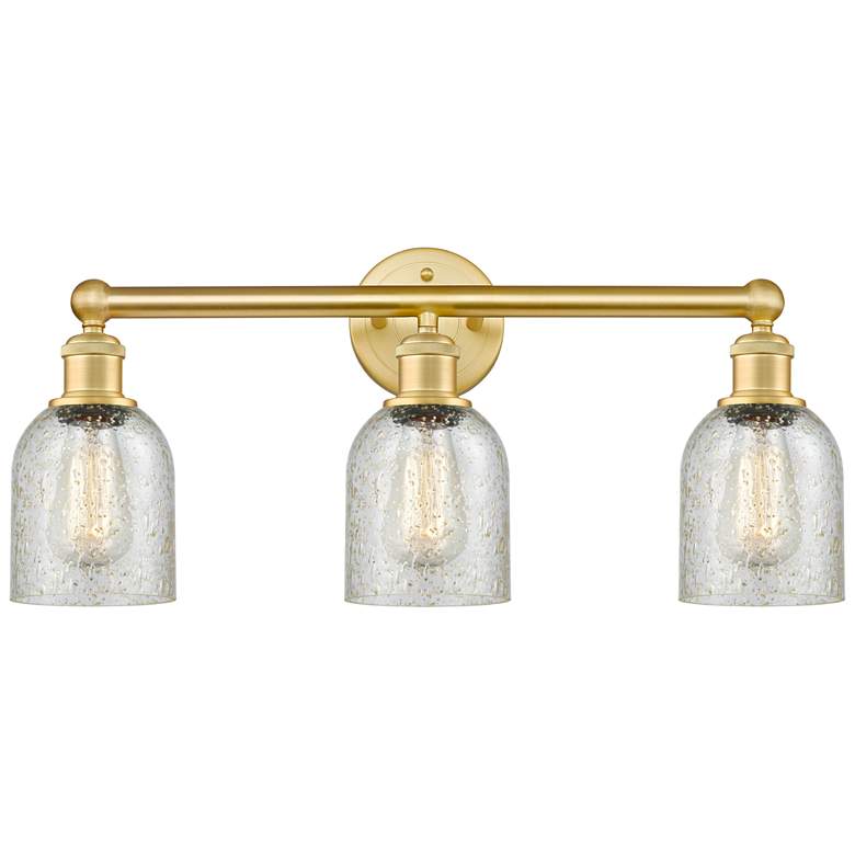 Image 1 Caledonia 23" Wide 3 Light Satin Gold Bath Vanity Light With Mica Shad