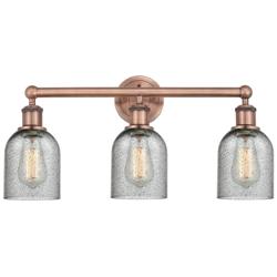 Caledonia 23&quot;W 3 Light Antique Copper Bath Vanity Light With Charcoal