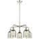 Caledonia 23"W 5 Light Polished Nickel Stem Hung Chandelier With Mica 