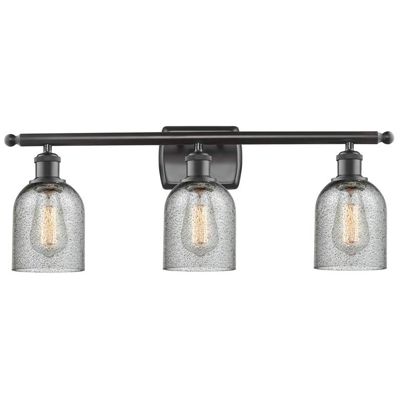 Image 1 Caledonia 26" 3-Light Oil Rubbed Bronze Bath Light w/ Charcoal Shade