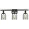 Caledonia 26" 3-Light Oil Rubbed Bronze Bath Light w/ Charcoal Shade