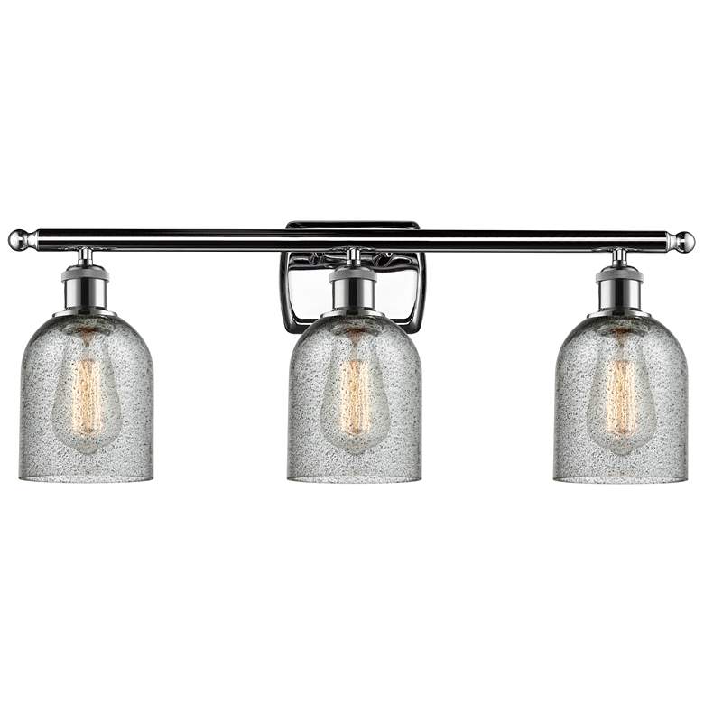 Image 1 Caledonia 26" 3-Light Polished Chrome Bath Light w/ Charcoal Shade